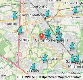 Mappa Via San Pietro, 21042 Caronno Pertusella VA, Italia (2.3)