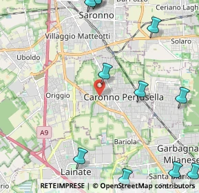 Mappa Via San Pietro, 21042 Caronno Pertusella VA, Italia (3.12917)