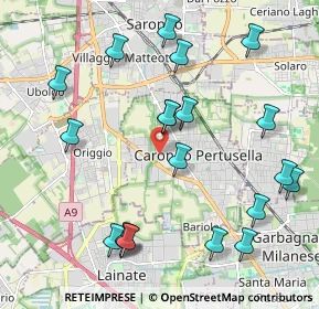 Mappa Via San Pietro, 21042 Caronno Pertusella VA, Italia (2.3165)