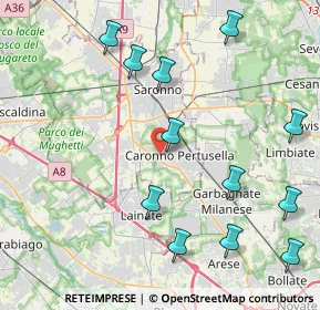 Mappa Via San Pietro, 21042 Caronno Pertusella VA, Italia (4.895)