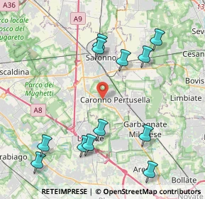 Mappa Via San Pietro, 21042 Caronno Pertusella VA, Italia (4.66083)