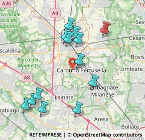 Mappa Via San Pietro, 21042 Caronno Pertusella VA, Italia (4.05308)