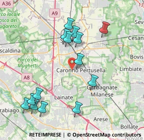 Mappa Via San Pietro, 21042 Caronno Pertusella VA, Italia (4.22286)