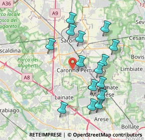 Mappa Via San Pietro, 21042 Caronno Pertusella VA, Italia (3.748)