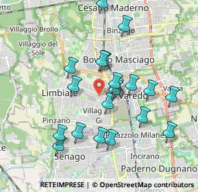 Mappa Via Gargano, 20812 Limbiate MB, Italia (1.759)