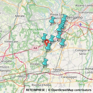 Mappa Via Stelvio, 24042 Capriate San Gervasio BG, Italia (5.76636)