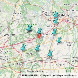 Mappa Via Cavour, 24042 Capriate San Gervasio BG, Italia (7.09455)