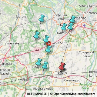 Mappa Via Cavour, 24042 Capriate San Gervasio BG, Italia (7.59083)