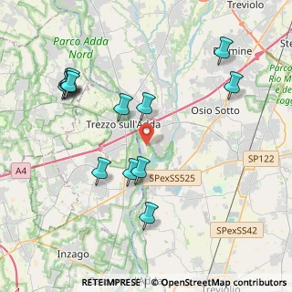 Mappa Via Cavour, 24042 Capriate San Gervasio BG, Italia (4.37154)