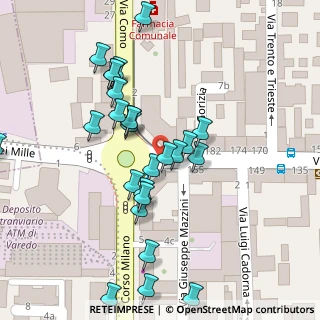 Mappa Piazzale Colonnello Ubaldo Panceri, 20814 Varedo MB, Italia (0.05517)