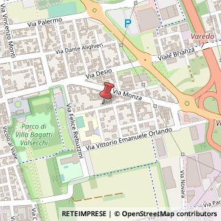 Mappa Via Luigi Settembrini, 18A, 20814 Varedo, Monza e Brianza (Lombardia)