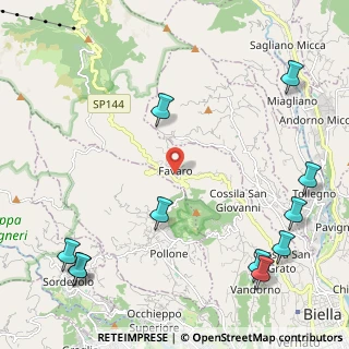 Mappa Via Ottavio Rivetti, 13900 Favaro BI, Italia (3.06273)