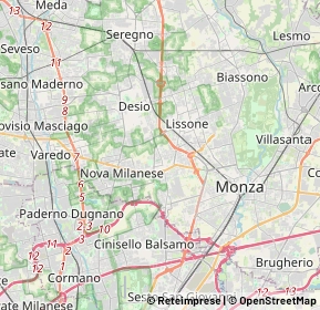 Mappa Via Tommaso Edison, 1, 20835 Muggiò MB, Italia (2.8595)