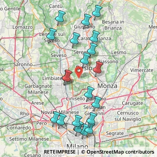 Mappa Via Venezia, 20054 Nova Milanese MB, Italia (8.8575)