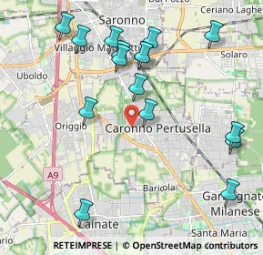 Mappa Via Pier Luigi da Palestrina, 21042 Caronno Pertusella VA, Italia (2.235)
