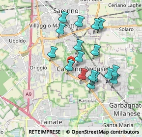 Mappa Via Pier Luigi da Palestrina, 21042 Caronno Pertusella VA, Italia (1.60706)