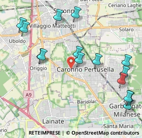 Mappa Via Pier Luigi da Palestrina, 21042 Caronno Pertusella VA, Italia (2.462)