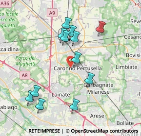 Mappa Via Pier Luigi da Palestrina, 21042 Caronno Pertusella VA, Italia (3.81333)