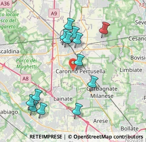 Mappa Via Pier Luigi da Palestrina, 21042 Caronno Pertusella VA, Italia (4.02231)