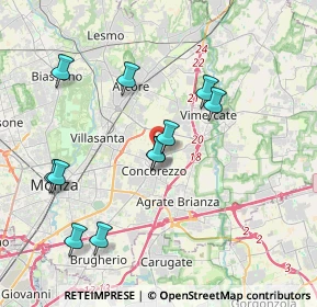Mappa Via Pier Paolo Pasolini, 20863 Concorezzo MB, Italia (3.72364)