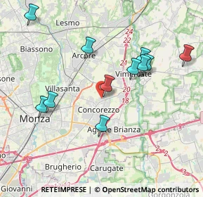 Mappa Via Pier Paolo Pasolini, 20863 Concorezzo MB, Italia (3.92273)