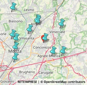 Mappa Via Pier Paolo Pasolini, 20863 Concorezzo MB, Italia (4.24917)