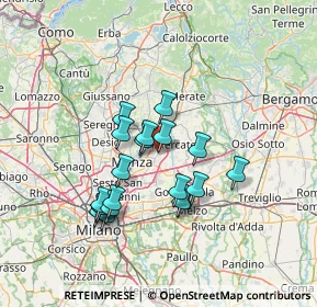 Mappa Via Pier Paolo Pasolini, 20863 Concorezzo MB, Italia (11.9885)