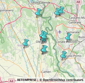 Mappa Via Cascine Calini, 28047 Oleggio NO, Italia (6.06545)