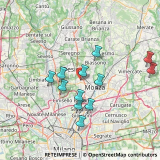 Mappa Via Armando Diaz, 20835 Muggiò MB, Italia (7.2175)