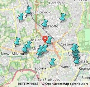 Mappa Via Armando Diaz, 20835 Muggiò MB, Italia (2.09167)
