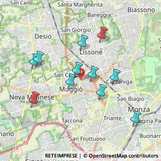Mappa Via Armando Diaz, 20835 Muggiò MB, Italia (1.85727)