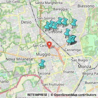 Mappa Via Armando Diaz, 20835 Muggiò MB, Italia (1.90417)