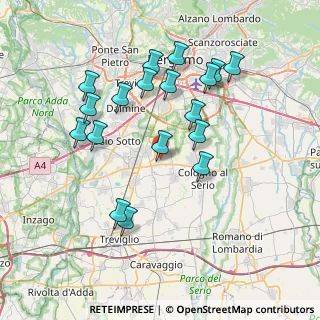 Mappa Strada Vicinale S. Giovanni, 24049 Verdello BG, Italia (7.40667)