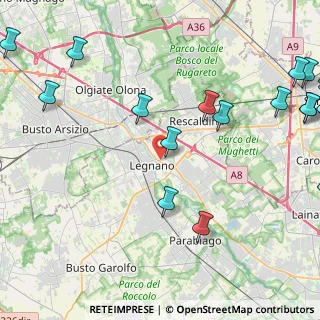Mappa Via Girolamo Savonarola, 20025 Legnano MI, Italia (6.60895)