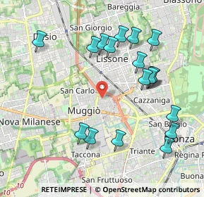 Mappa Via S. Francesco D'Assisi, 20835 Muggiò MB, Italia (2.12111)