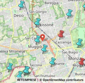 Mappa Via S. Francesco D'Assisi, 20835 Muggiò MB, Italia (2.93857)