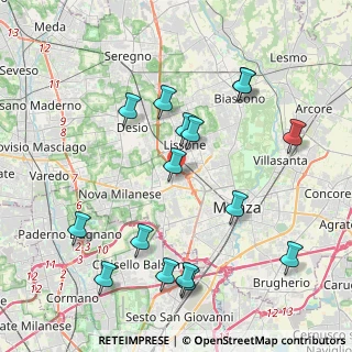 Mappa Via S. Francesco D'Assisi, 20835 Muggiò MB, Italia (4.3975)