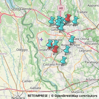 Mappa Via Antonio da Lonate, 21015 Lonate Pozzolo VA, Italia (6.86357)