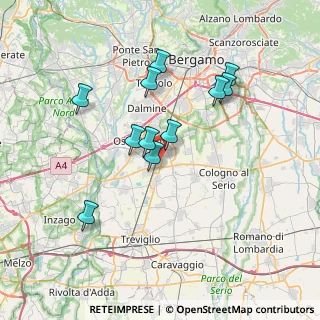 Mappa Corso Italia, 24040 Verdello BG, Italia (6.45636)