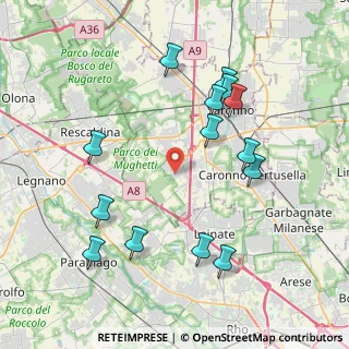 Mappa Via 1° Maggio, 21040 Origgio VA, Italia (4.22857)