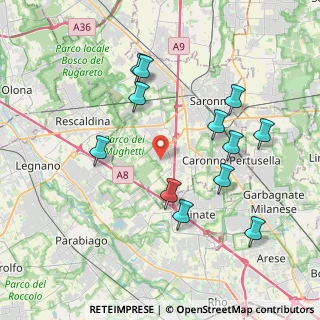 Mappa Via 1° Maggio, 21040 Origgio VA, Italia (3.9975)