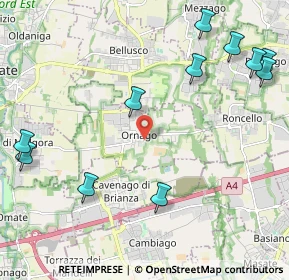 Mappa Via Privata, 20876 Ornago MB, Italia (2.855)