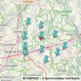 Mappa Via Privata, 20876 Ornago MB, Italia (3.62909)