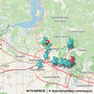 Mappa Via Panoramica, 25050 Rodengo-Saiano BS, Italia (7.75714)