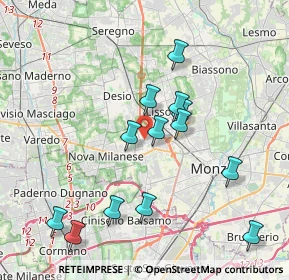 Mappa Via Isonzo, 20053 Muggiò MB, Italia (3.80846)