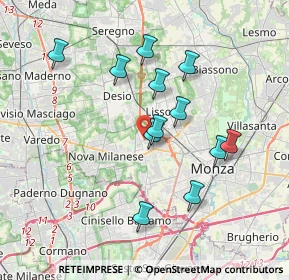 Mappa Via Isonzo, 20053 Muggiò MB, Italia (3.34833)