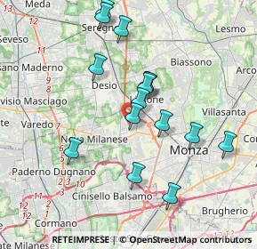 Mappa Via Isonzo, 20053 Muggiò MB, Italia (3.49267)