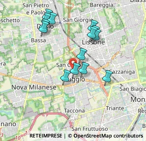 Mappa Via Isonzo, 20053 Muggiò MB, Italia (1.76571)