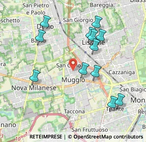 Mappa Via Isonzo, 20053 Muggiò MB, Italia (1.98417)