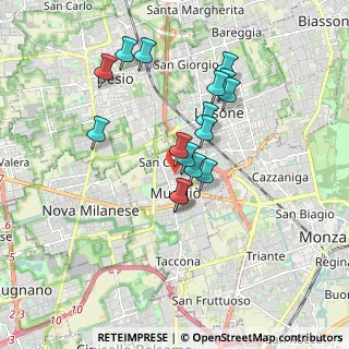 Mappa Via Isonzo, 20053 Muggiò MB, Italia (1.515)